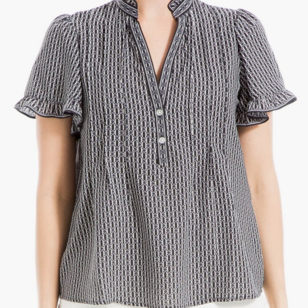 Max Studio Flutter Sleeve Top | Size Large